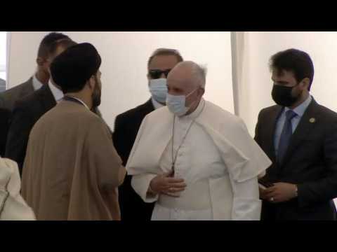 Pope Francis arrives in the ancient city of Ur for interfaith service