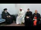PHOTOS: Pope meets top Iraq Shiite cleric Sistani in interfaith milestone - Label : AFPTV - First images - Category : News