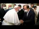 Pope leaves house of top cleric Sistani
