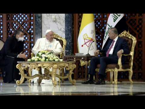 Pope welcomed by Iraqi PM in Baghdad on historic trip to Iraq