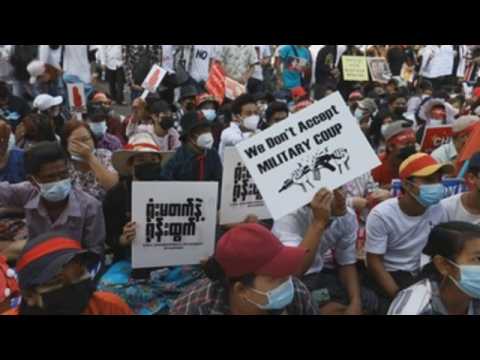 Anti-coup protests continue across Myanmar despite junta warning