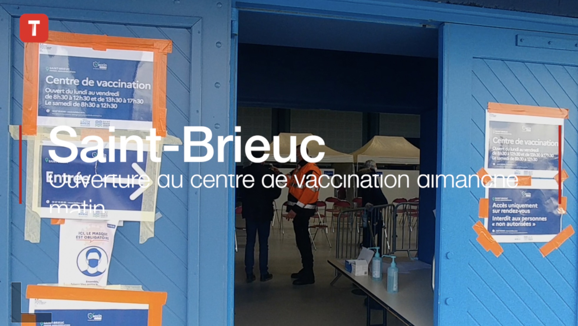 Saint-Brieuc. Ouverture du centre de vaccination ce dimanche matin (Le Télégramme)