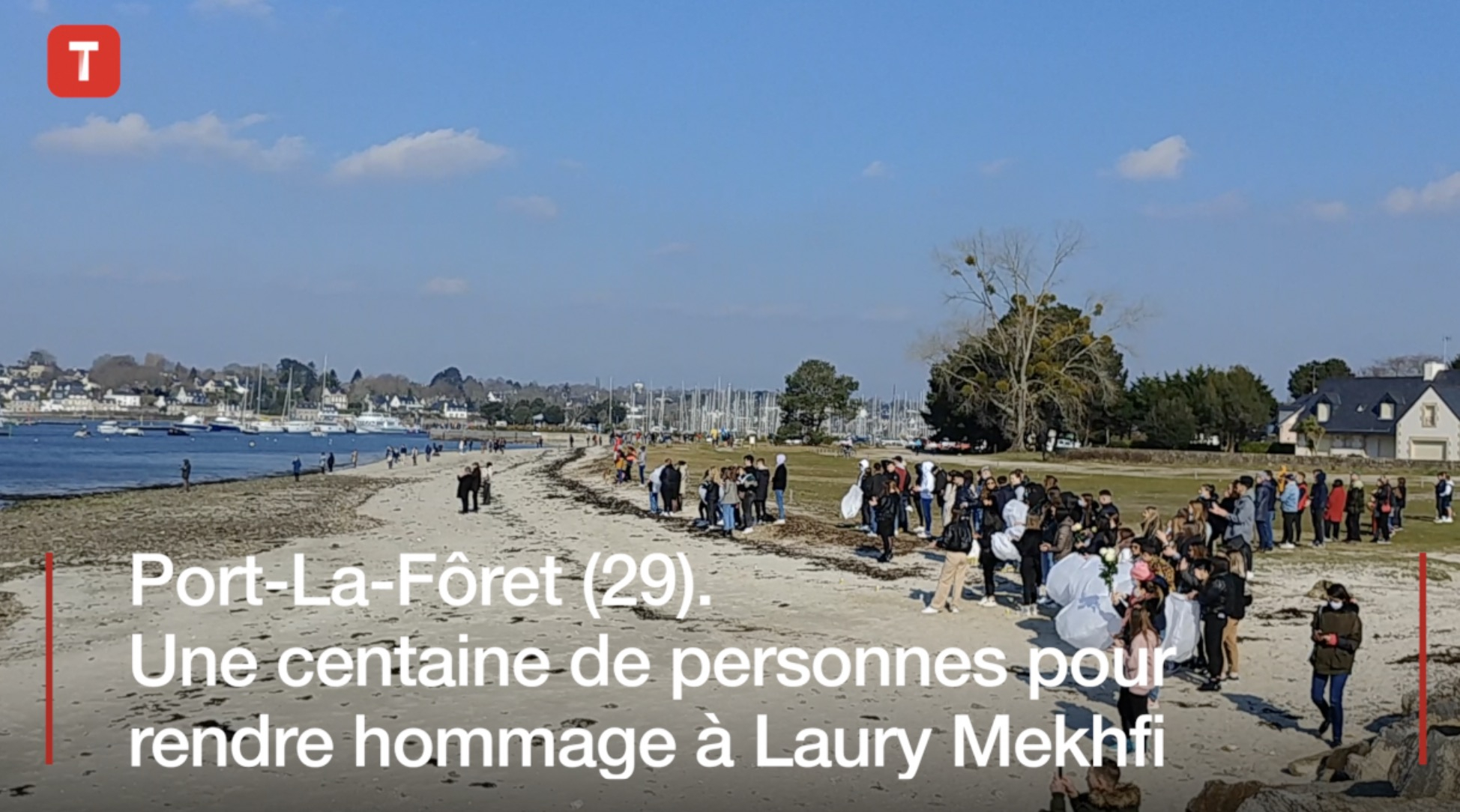 Port-La-Fôret (29). Une centaine de personnes pour rendre hommage à Laury Mekhfi (Le Télégramme)