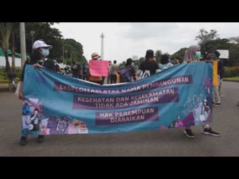 Protest in Jakarta to mark Women's Day