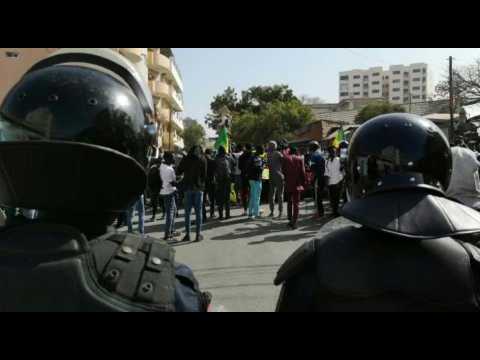 Supporters of arrested Senegalese opposition leader protest