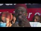 Senegalese opposition leader Ousmane Sonko holds press briefing