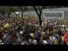 Thousands from Myanmar diaspora protest outside UN in Thailand