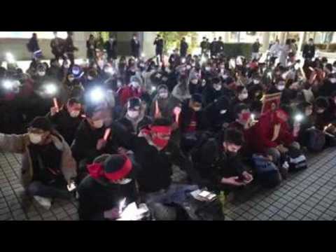 Burmese living in Japan protest Myanmar coup
