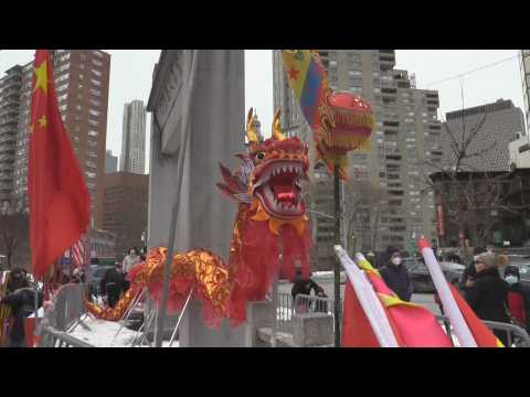 New York's Chinatown welcomes the Lunar New Year with music and dancing