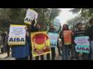 Protesters in New Delhi demand release of climate activist