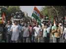 Bengal Minister leads rally ahead of the elections in Kolkata
