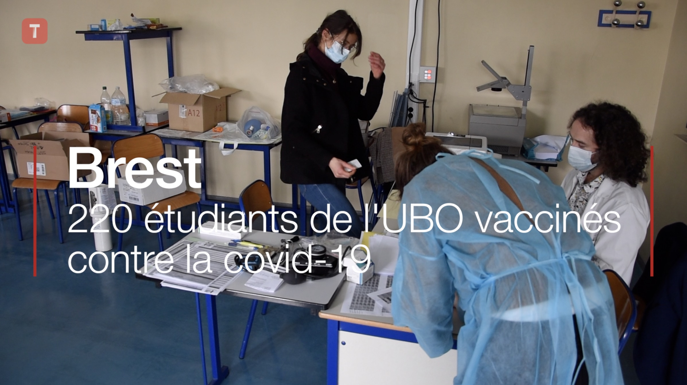 Brest. 220 étudiants de l'UBO vaccinés contre la covid-19 (Le Télégramme)