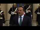 French President hosts Irish PM at Elysee Palace