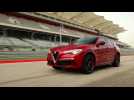 Alfa Romeo Stelvio Quadrifoglio Driving on the track