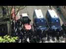 Arrest in the middle of trade union march on May Day in Paris