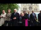 Italian President Sergio Matterella visits Notre-Dame