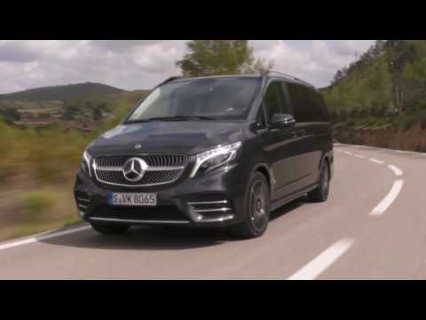 Mercedes-Benz V-Class 300 d 4MATIC in graphite grey Driving Video