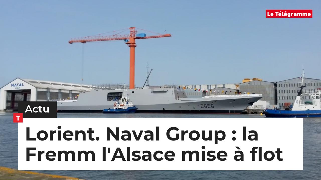 Lorient. Naval Group : la Fremm l'Alsace mise à flot (Le Télégramme)