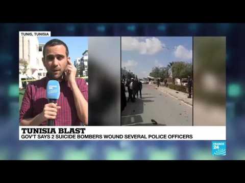 Tunisia: Government says 2 suicide bombers wound several police officers