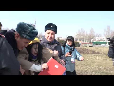 Kyrgyz police detain dozens at Women's Day march