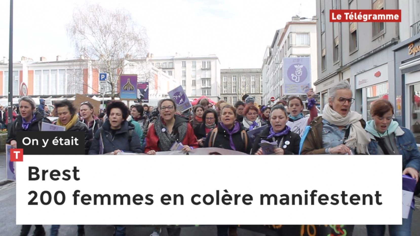 Brest. 200 femmes en colère manifestent (Le Télégramme)