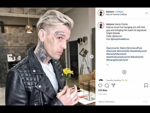 Aaron Carter gets girlfriend's name tattooed on his face