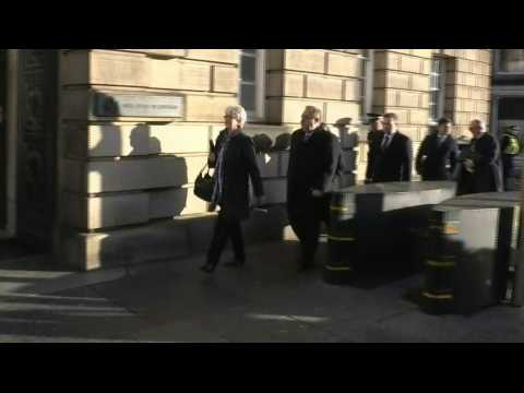 Former Scotland leader arrives at court for trial on sex charges