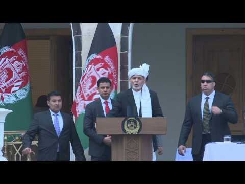 Blasts heard as Ashraf Ghani sworn in for second term as Afghan president