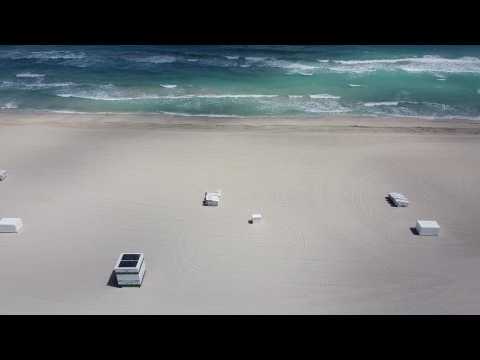 Miami Beach: Aerial footage shows deserted shore after closure