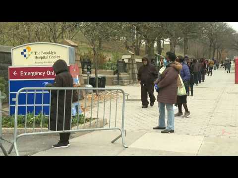 New Yorkers tested for coronavirus in tent outside hospital