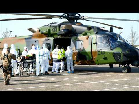 Two French patients evacuated to Germany by helicopter