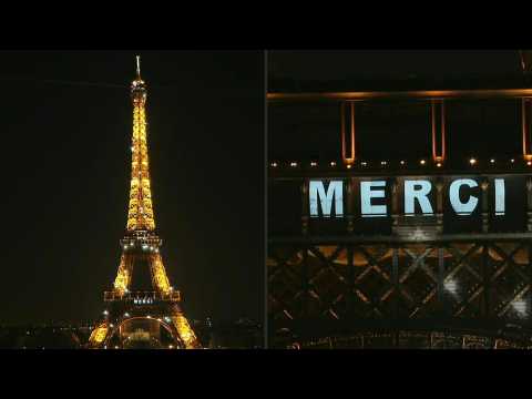 Coronavirus: Eiffel Tower says "Thank You" to crisis responders