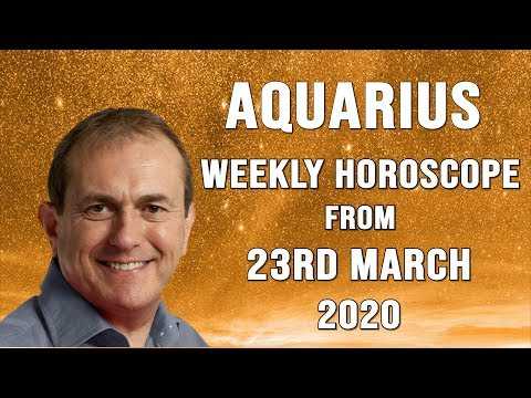 Aquarius Weekly Horoscope from 23rd March 2020