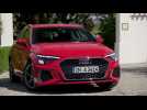 The new Audi A3 Sportback Exterior Design in Tango red