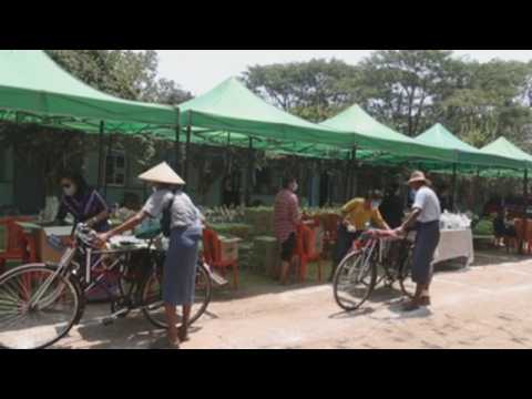 Food donation campaign in Myanmar to help low-income people amid COVID-19 pandemic