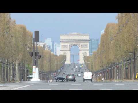 Coronavirus: Champs-Elysees lies empty on 21st day of lockdown