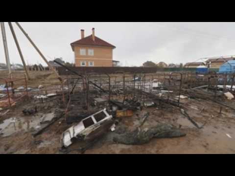 Fire leaves one dead during field hospital construction in Russia