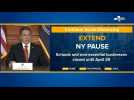 New York governor extends shutdown to April 29