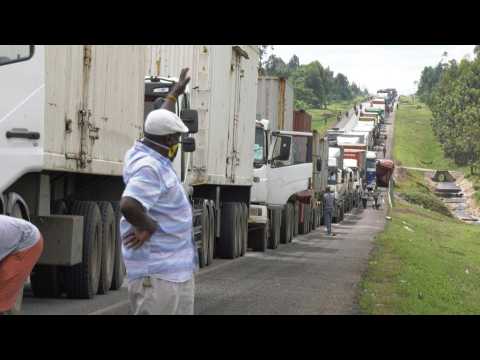 Traffic jams at Kenya-Uganda border as truck drivers undergo health checks