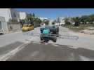 Robot disinfects streets of Tunis