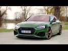 The new Audi RS 5 Sportback Exterior Design in Sonoma green