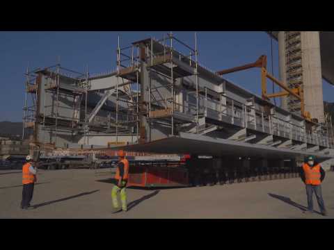 Construction of the new Genoa bridge ends