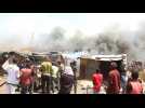 Displaced people camp in Mali ravaged by fire