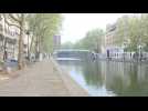 Coronavirus: Paris' Saint-Martin canal deserted on lockdown day 28