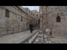 Jerusalem looks semi-deserted during an atypical Good Friday