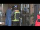 Firefighters in Barcelona disinfect retirement homes