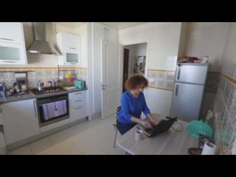 Tunis residents work from home due to Covid-19
