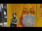 Coronavirus pandemic inspires street art in Hong Kong