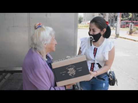 Guadalajara's elderly receive aid boxes stamped with El Chapo's picture
