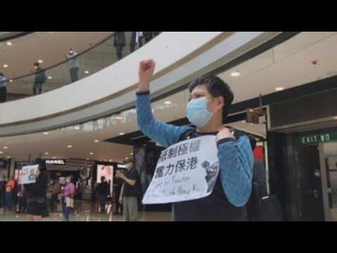 Pro-democracy protest in Hong Kong amid coronavirus pandemic